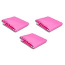 Kit com 3 tapetes higiênicos laváveis para cachorro, rosa espalhados