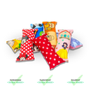 almofadas com essencia catnip, variadas espalhadas