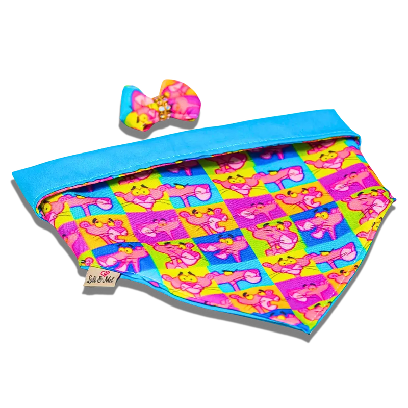 Bandana para cachorro com estampa da Pantera Cor-de-Rosa, divertida e fofa