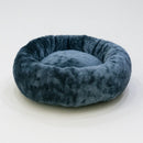 cama para pet cinza e redonda