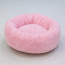 cama redonda para gato dormir rosa