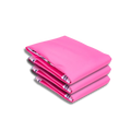 kit com 3 tapetes higienicos lavaveis rosa, empilhados