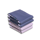 Kit com 2 tapetes azuis e 2 cinzas, laváveis e empilhados