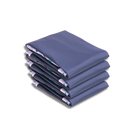 Kit com 4 tapetes higiênicos azuis empilhados, laváveis e reutilizáveis