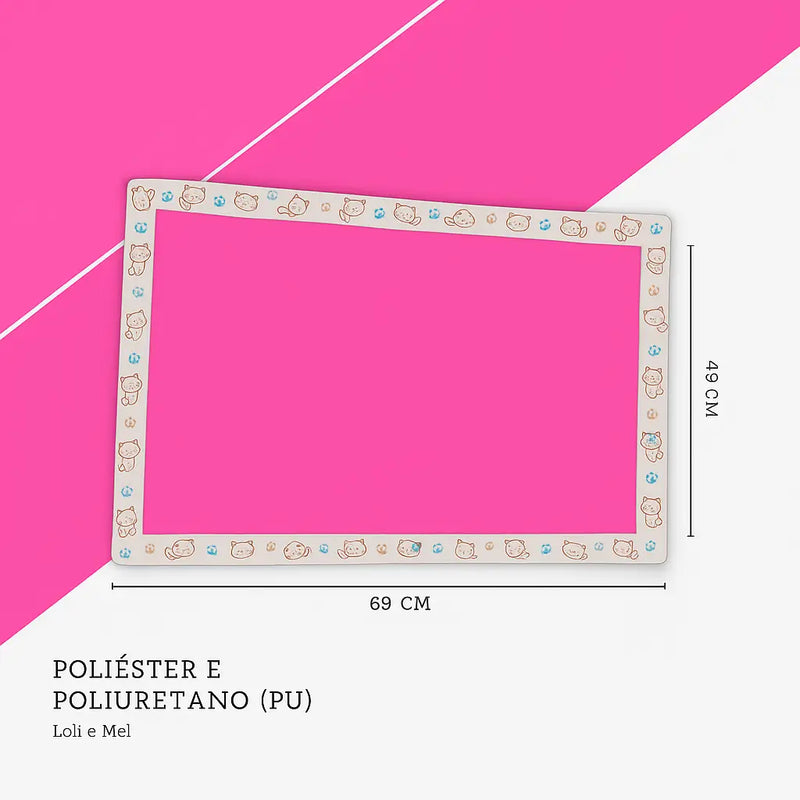 tapete reutilizável lavável rosa aberto para cachorro pet